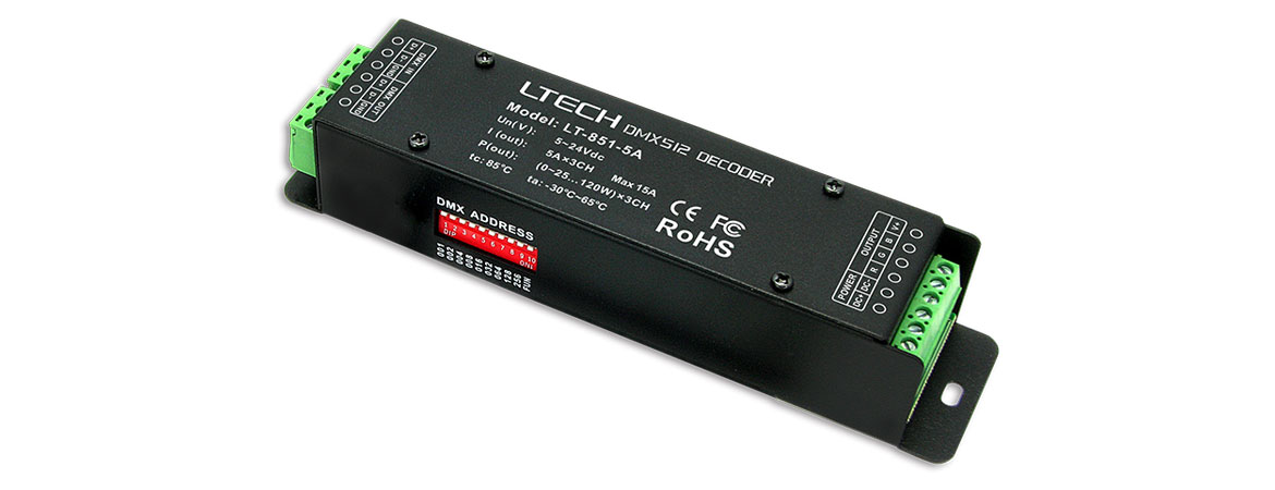 3路 恒壓DMX解碼器 LT-851-5A