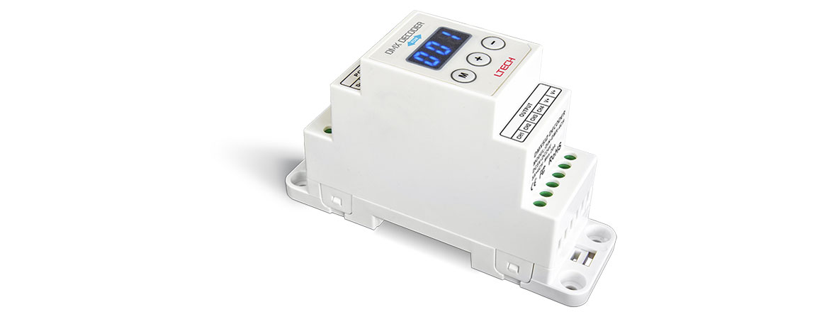 4路 恒壓DMX解碼器 DIN-DMX-4CH