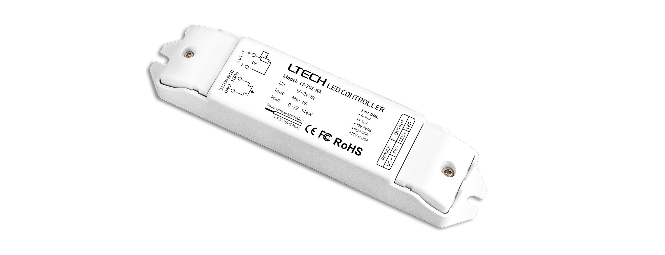恒壓0-10V、1-10V調(diào)光驅(qū)動(dòng)器 LT-701-6A