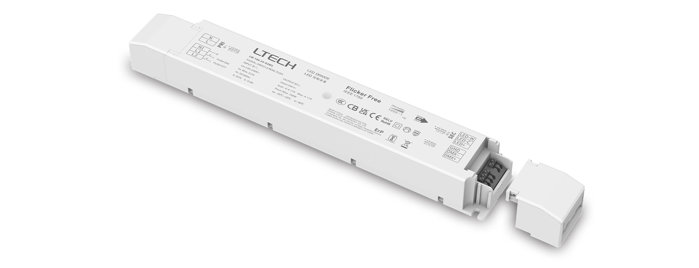 100W 24VDC 恒壓DMX色溫電源 LM-100-24-G2M2
