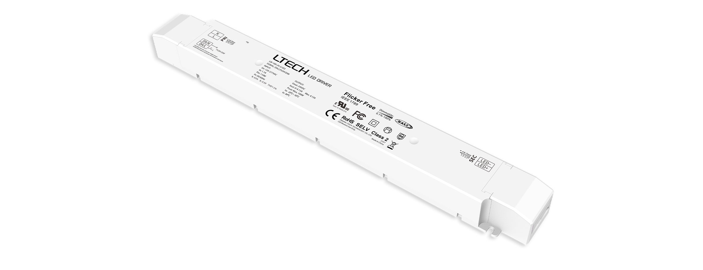 100W 24VDC 美規(guī)UL恒壓DALI-2調(diào)光電源 LM-100-24-U1D2