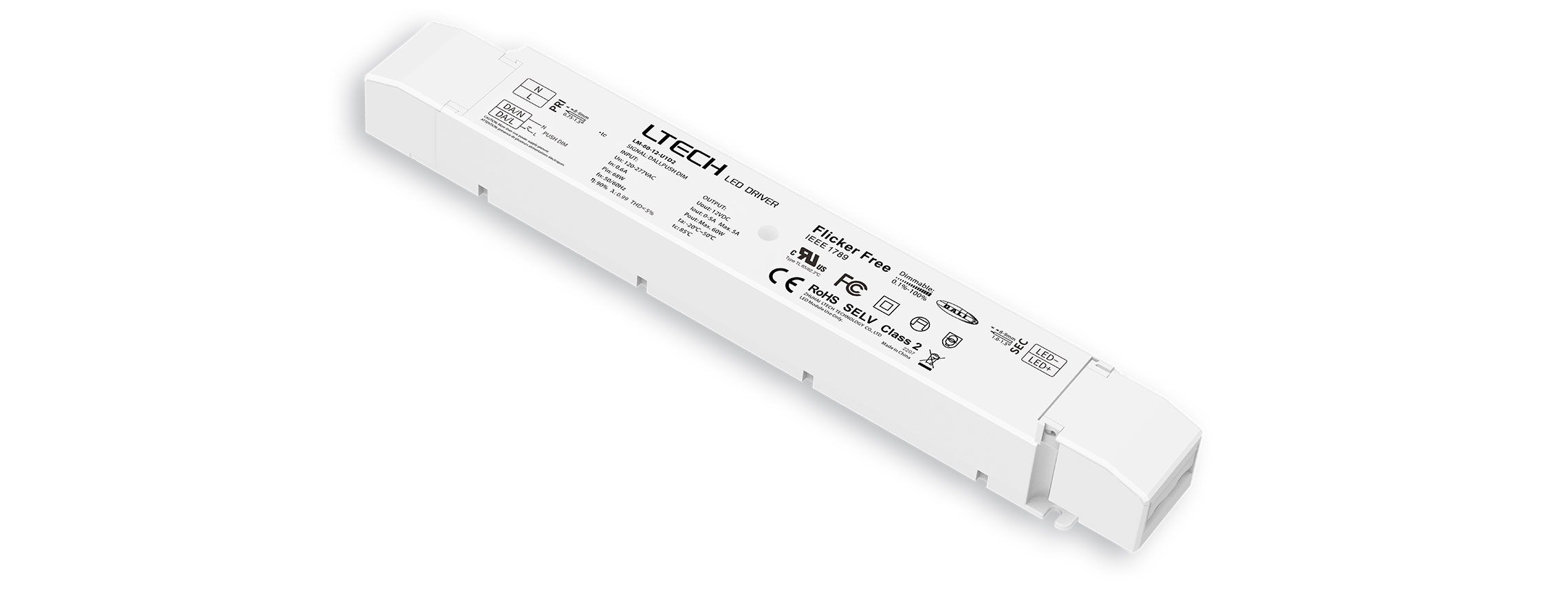 60W 12VDC 美規(guī)UL恒壓DALI-2 DT6調(diào)光電源 LM-60-12-U1D2