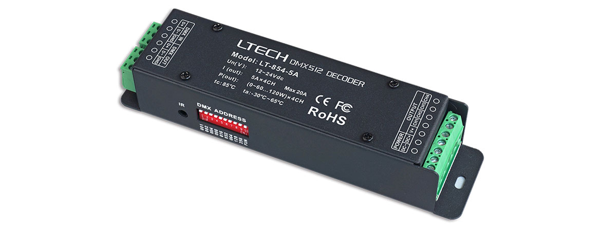 4路 恒壓DMX解碼器 LT-854-5A