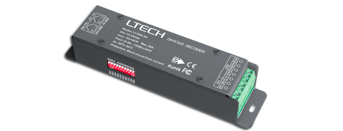 4路 恒壓DMX解碼器 LT-858-5A