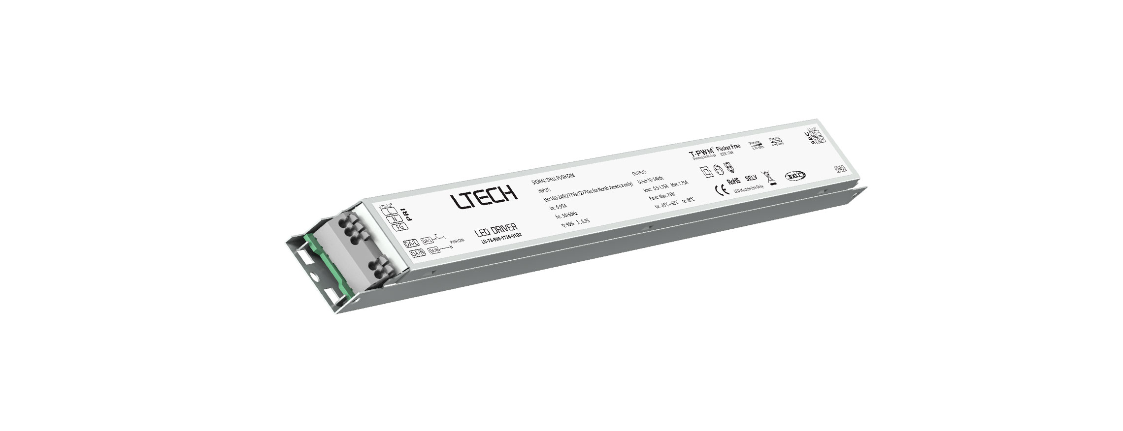 75W 500-1750mA 美規(guī)UL恒流DALI-2可編程調(diào)光電源 LU-75-500-1750-U1D2