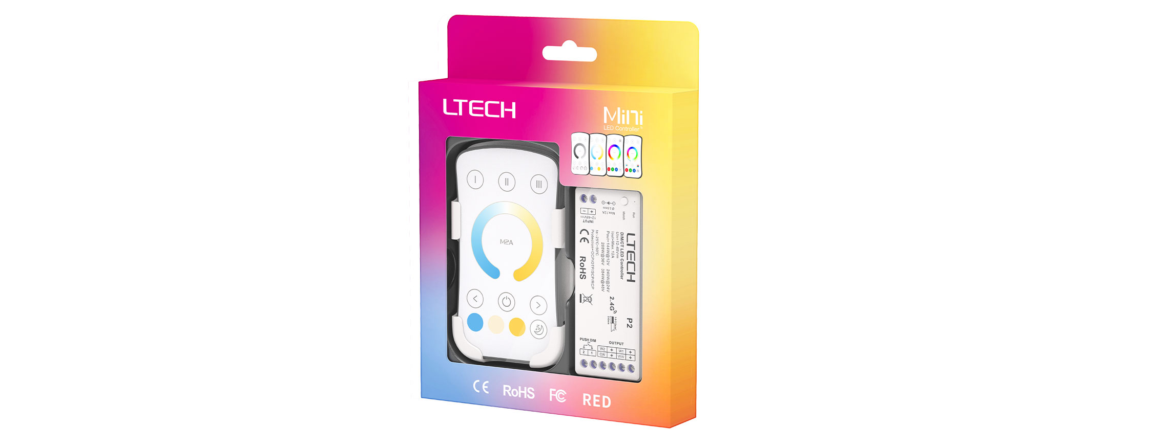 單區(qū)色溫 RF 2.4G無線LED控制器 M2A+P2