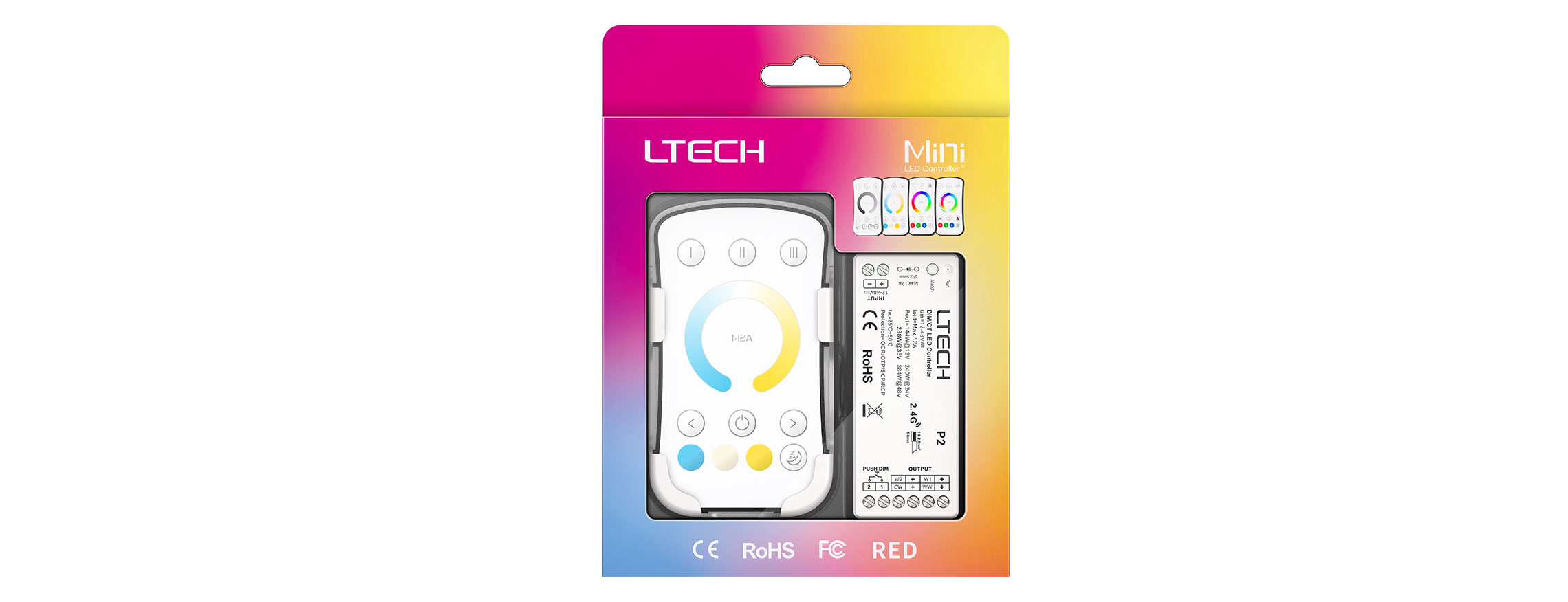 單區(qū)色溫 RF 2.4G無線LED控制器 M2A+P2