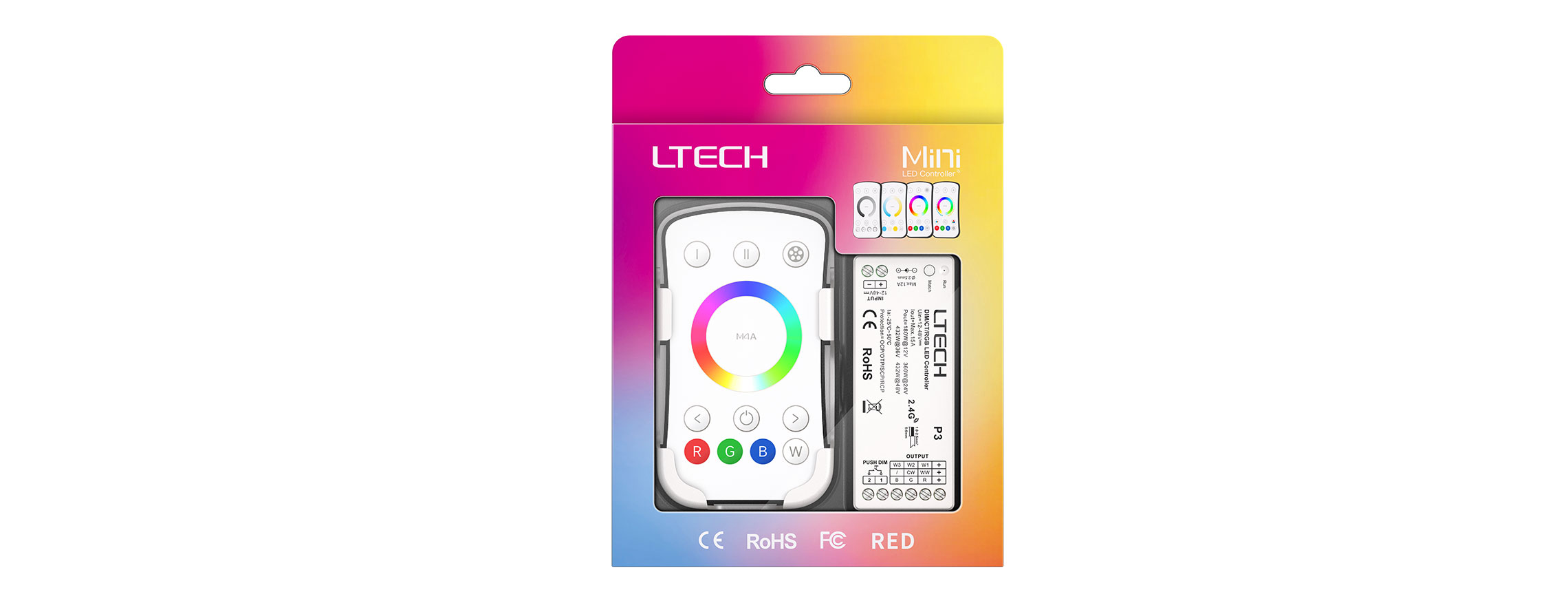 單區(qū)RGB RF 2.4G無線LED控制器 M4A+P3