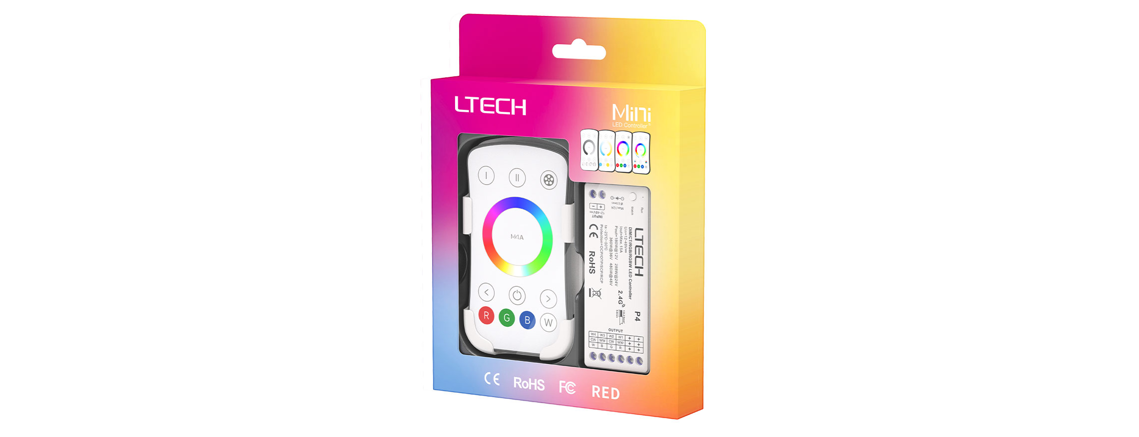 單區(qū)RGBW RF 2.4G無線LED控制器 M4A+P4