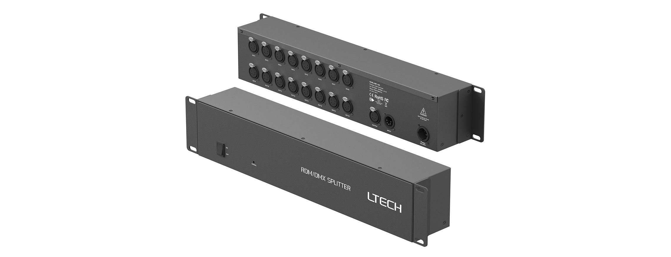 DMX/RDM信號放大分配器 RDM-AMP-16E（NEUTRIK五芯卡儂插頭）