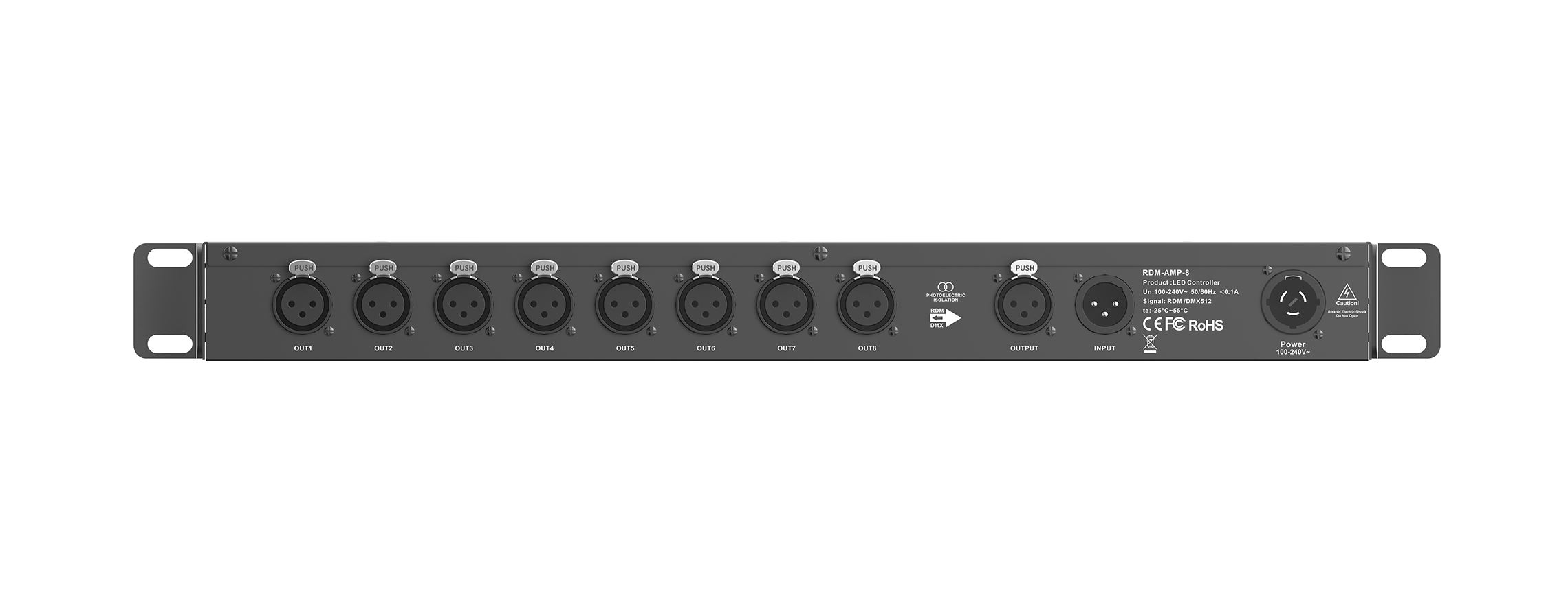 DMX/RDM信號放大分配器 RDM-AMP-8