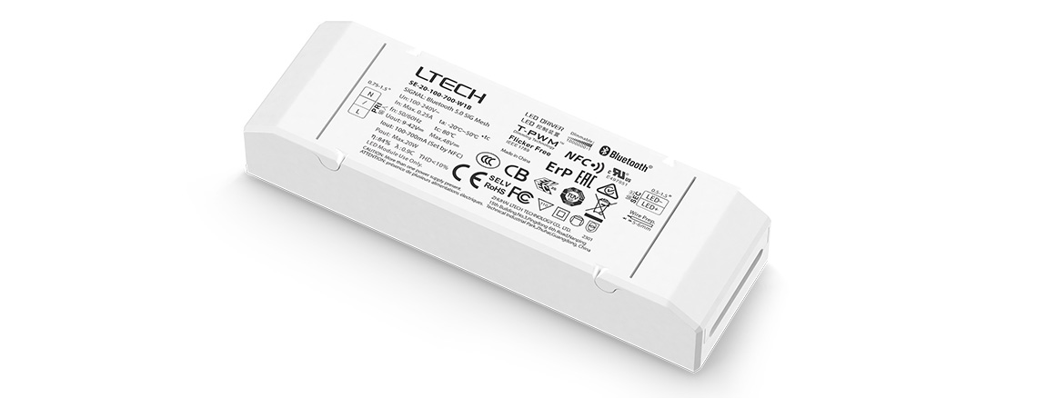 20W 藍牙恒流調(diào)光電源 SE-20-100-700-W1B