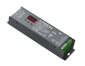 4路 DMX/RDM恒壓解碼器 D4B（RJ45 DMX信號端口）